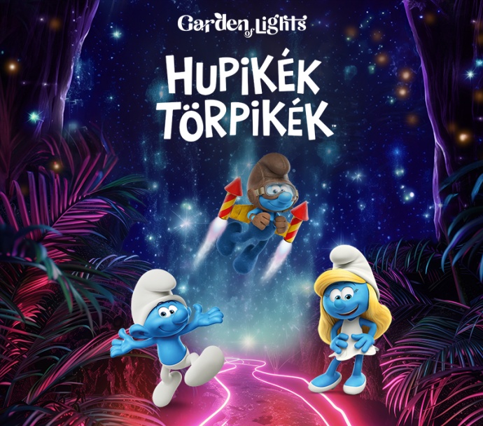 Apraja Falva lett a Füvészkertből! Jegyek a Hupikék Törpikék Fénykertbe itt!