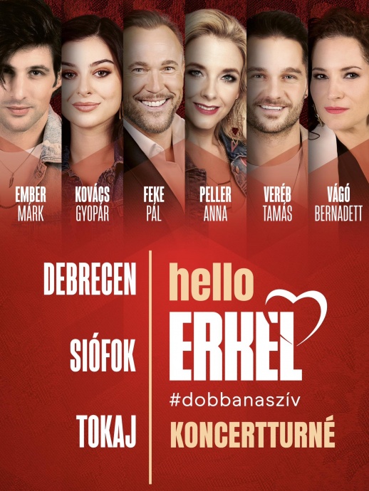 Hello Erkel - Dobban a szív musical show 2025-ben Siófokon - Jegyek és fellépők itt!