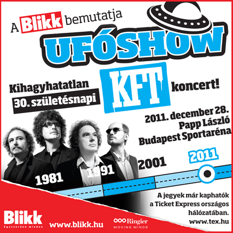 KFT UFÓSHOW koncert az Arénában! Jegyek kaphatók!