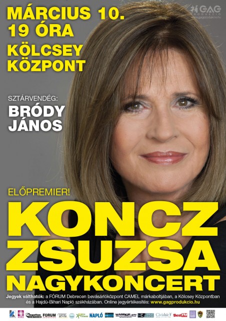Koncz Zsuzsa nagykoncert Debrecenben - Jegyek itt!