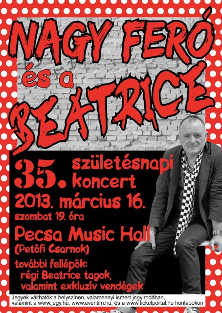Nagy Feró és a Beatrice születésnapi koncert a PeCsa-ban! Jegyek itt!
