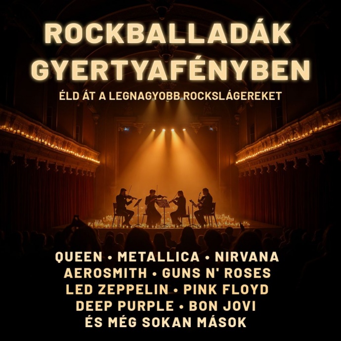 Rockballadák gyertyafényben - Országos turné - Jegyek és helyszínek itt!