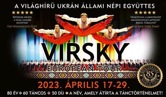 VIRSKY Ukrán Állami Népi Együttes 2023-ban Szonokon az Aba Novák Központban - Jegyek itt!