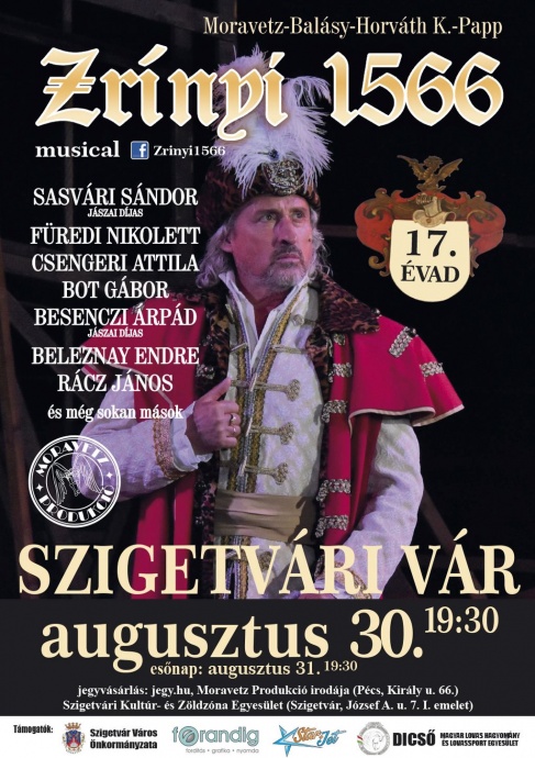 Zrínyi musical Szigetváron a Zrínyi Várban 2026-ban - jegyek itt!